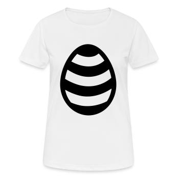 Ei - Frauen T-Shirt atmungsaktiv - Weiß - Vorne - AI Model Female 172 dark (172cm)