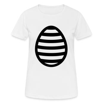 Ei - Frauen T-Shirt atmungsaktiv - Weiß - Vorne - AI Model Female 172 dark (172cm)