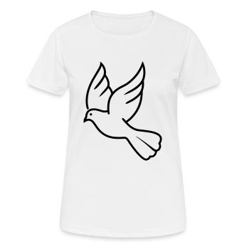 Taube - Frauen T-Shirt atmungsaktiv - Weiß - Vorne - AI Model Female 172 dark (172cm)