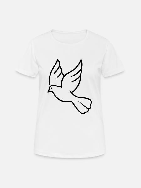 Taube - Frauen T-Shirt atmungsaktiv - Weiß