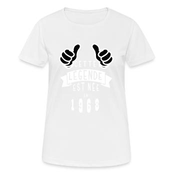 Legend 1968 Authentisch 1968 Vintage Bursdag - Frauen T-Shirt atmungsaktiv - Weiß - Vorne - AI Model Female 172 dark (172cm)