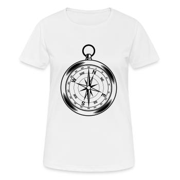 compass - Women's Breathable T-Shirt - white - Front - AI Model Female 172 dark (172cm)