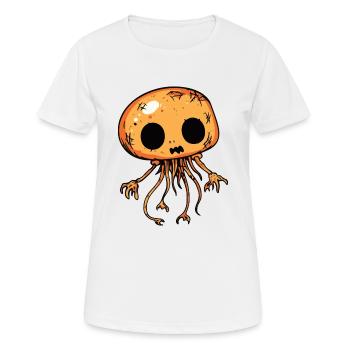 Méduse Halloween Drôle Zombie - T-shirt respirant Femme - blanc - Devant - AI Model Female 172 dark (172cm)