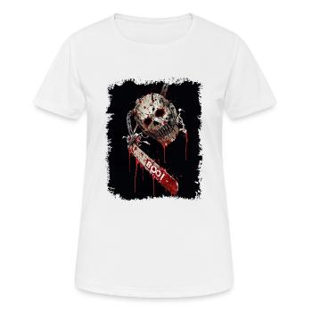 BOO Alles was ich brauche Halloween-Grusel - Frauen T-Shirt atmungsaktiv - Weiß - Vorne - AI Model Female 172 dark (172cm)