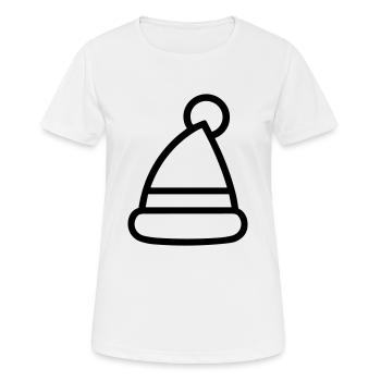 Christmas hat - Women's Breathable T-Shirt - white - Front - AI Model Female 172 dark (172cm)