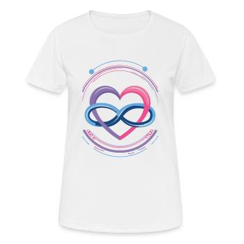Polyamorie-Symbol in Bi-Farben - Frauen T-Shirt atmungsaktiv - Weiß - Vorne - AI Model Female 172 dark (172cm)