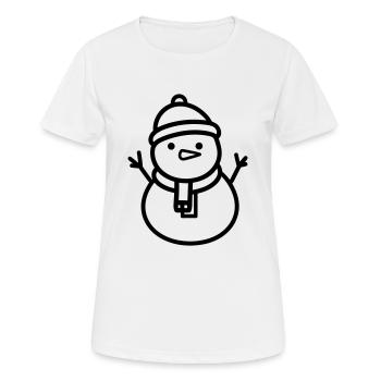 Snowman - Women's Breathable T-Shirt - white - Front - AI Model Female 172 dark (172cm)
