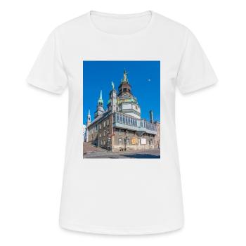Notre Dame de Bon Secours Chapel, Montréal, Québec - Frauen T-Shirt atmungsaktiv - Weiß - Vorne - AI Model Female 172 dark (172cm)