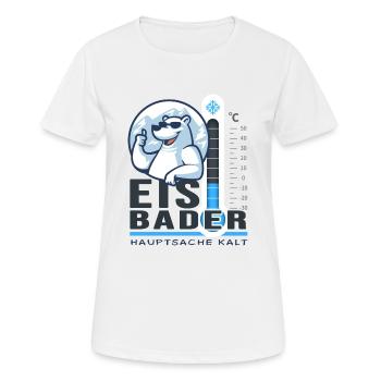 Eisbader Eiswasser winterbaden Eisbad - Frauen T-Shirt atmungsaktiv - Weiß - Vorne - AI Model Female 172 dark (172cm)