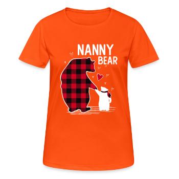 Nanny Bear - Women's Breathable T-Shirt - neon orange - Front - AI Model Female 172 dark (172cm)