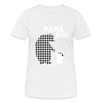 Mama Bear - Frauen T-Shirt atmungsaktiv - Weiß - Vorne - AI Model Female 172 dark (172cm)