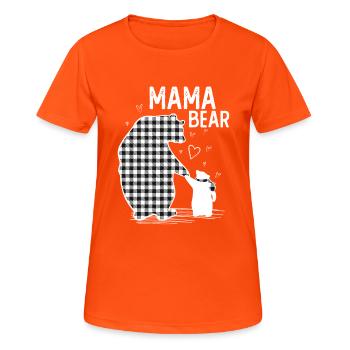Mama Bear - Women's Breathable T-Shirt - neon orange - Front - AI Model Female 172 dark (172cm)