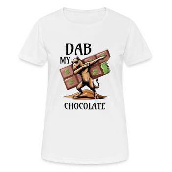 Dab My Chocolate – Der Dromedar-Dab! - Frauen T-Shirt atmungsaktiv - Weiß - Vorne - AI Model Female 172 dark (172cm)