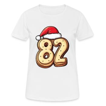 Biscuit de Noël à 82 chiffres - T-shirt respirant Femme - blanc - Devant - AI Model Female 172 dark (172cm)