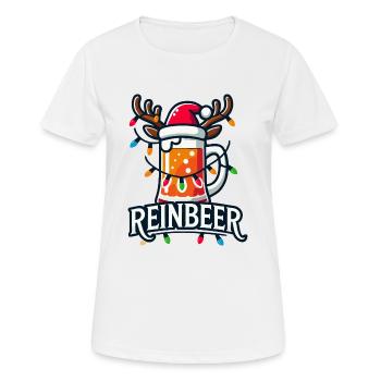 Reinbeer - Frauen T-Shirt atmungsaktiv - Weiß - Vorne - AI Model Female 172 dark (172cm)