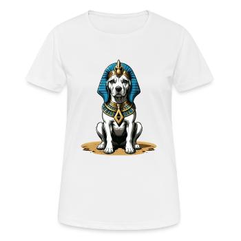 Chien Pharaon Chien Égypte Pyramide Cadeau - T-shirt respirant Femme - blanc - Devant - AI Model Female 172 dark (172cm)