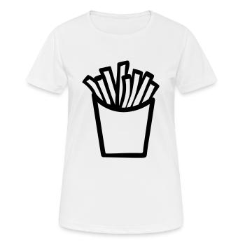 French fries - Women's Breathable T-Shirt - white - Front - AI Model Female 172 dark (172cm)