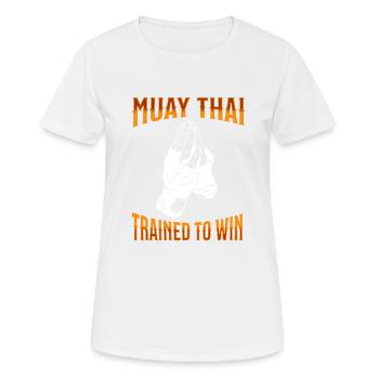 Muay Thaï Boxe Muay Thaï - T-shirt respirant Femme - blanc - Devant - AI Model Female 172 dark (172cm)