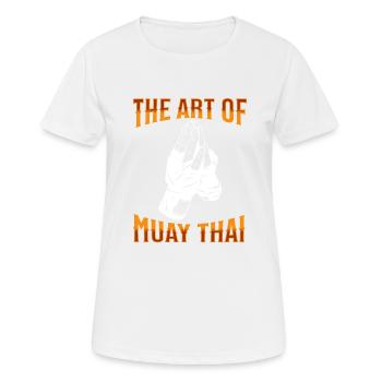 Muay Thai Boxing Muay Thai - Frauen T-Shirt atmungsaktiv - Weiß - Vorne - AI Model Female 172 dark (172cm)
