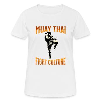 Muay Thaï Boxe Muay Thaï - T-shirt respirant Femme - blanc - Devant - AI Model Female 172 dark (172cm)
