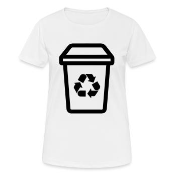 poubelle - T-shirt respirant Femme - blanc - Devant - AI Model Female 172 dark (172cm)