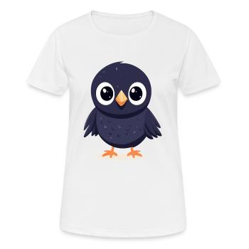 Petit corbeau - T-shirt respirant Femme - blanc - Devant - AI Model Female 172 dark (172cm)