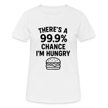 plaisanterie sur la nourriture affamé - T-shirt respirant Femme - blanc - Devant - AI Model Female 172 dark (172cm)