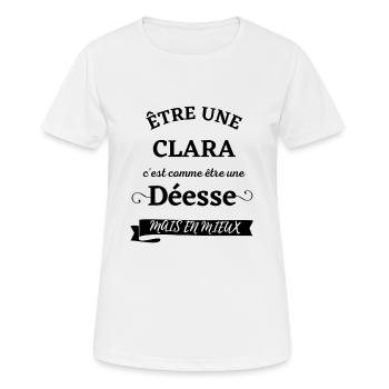 T-shirt Clara - T-shirt respirant Femme - blanc - Devant - AI Model Female 172 dark (172cm)