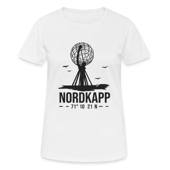 Nordkap Nordkap Norwegen Nordkap - Frauen T-Shirt atmungsaktiv - Weiß - Vorne - AI Model Female 172 dark (172cm)