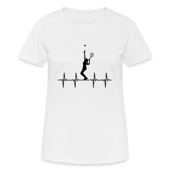 Tennisspielerin von Herzen - Frauen T-Shirt atmungsaktiv - Weiß - Vorne - AI Model Female 172 dark (172cm)
