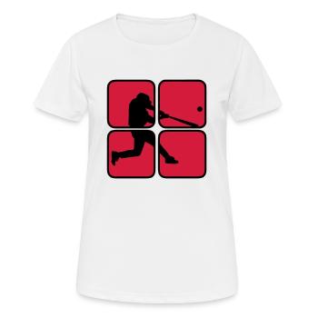 Baseball 2 - Frauen T-Shirt atmungsaktiv - Weiß - Vorne - AI Model Female 172 dark (172cm)