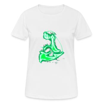 Stark Arm hell glühend - Frauen T-Shirt atmungsaktiv - Weiß - Vorne - AI Model Female 172 dark (172cm)