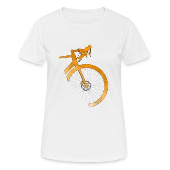 Vélo de route roue avant cadeau de vélo vélo - T-shirt respirant Femme - blanc - Devant - AI Model Female 172 dark (172cm)
