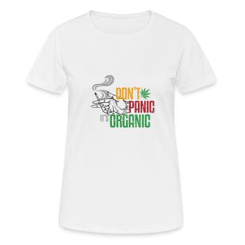 Ne paniquez pas, c'est la légalisation organique de la marijuana - T-shirt respirant Femme - blanc - Devant - AI Model Female 172 dark (172cm)