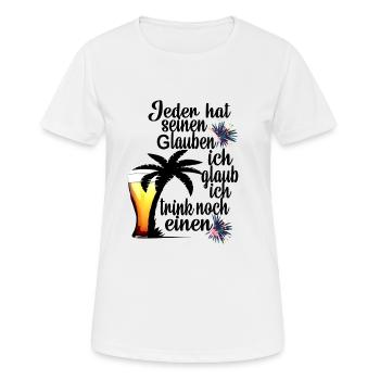 Urlaub - Frauen T-Shirt atmungsaktiv - Weiß - Vorne - AI Model Female 172 dark (172cm)