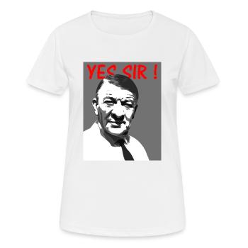 Yes sir ! Uncle Gunslinger - Women's Breathable T-Shirt - white - Front - AI Model Female 172 dark (172cm)