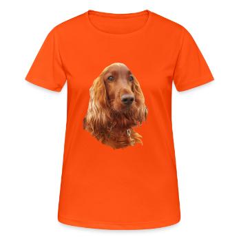 Irish Setter Red - T-shirt respirant Femme - orange néon - Devant - AI Model Female 172 dark (172cm)