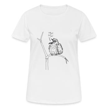 Der Kuckuck ruft mit zarter Stimme... - Frauen T-Shirt atmungsaktiv - Weiß - Vorne - AI Model Female 172 dark (172cm)