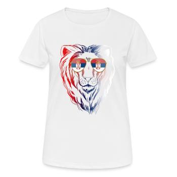 Serbien - Frauen T-Shirt atmungsaktiv - Weiß - Vorne - AI Model Female 172 dark (172cm)