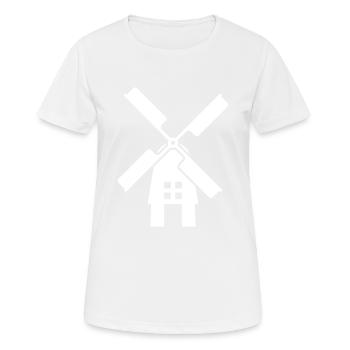 Moulin à vent Ivon Silhouette - T-shirt respirant Femme - blanc - Devant - AI Model Female 172 dark (172cm)