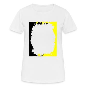 farbiger Krach Rahmen - Frauen T-Shirt atmungsaktiv - Weiß - Vorne - AI Model Female 172 dark (172cm)