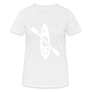 Kanu icon - Frauen T-Shirt atmungsaktiv - Weiß - Vorne - AI Model Female 172 dark (172cm)