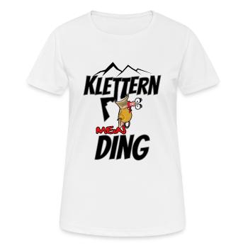Klettern mein Ding - Frauen T-Shirt atmungsaktiv - Weiß - Vorne - AI Model Female 172 dark (172cm)