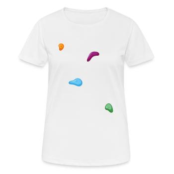 escalade bloc bloc rochers escalade libre - T-shirt respirant Femme - blanc - Devant - AI Model Female 172 dark (172cm)