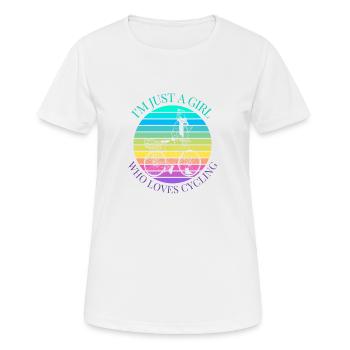 An ordinary girl who loves to ride a bike - Women's Breathable T-Shirt - white - Front - AI Model Female 172 dark (172cm)