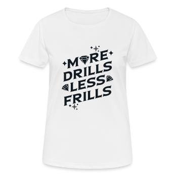 Artiste de peinture au diamant Plus de forets Moins de fioritures - T-shirt respirant Femme - blanc - Devant - AI Model Female 172 dark (172cm)