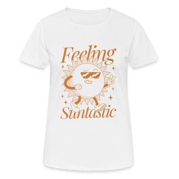 Feeling Suntastic - Women's Breathable T-Shirt - white - Front - AI Model Female 172 dark (172cm)