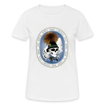 Wiesn-skull - Women's Breathable T-Shirt - white - Front - AI Model Female 172 dark (172cm)