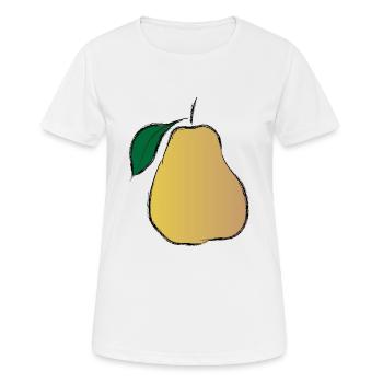 birne pear obst veggie gemuese fruits59 - Frauen T-Shirt atmungsaktiv - Weiß - Vorne - AI Model Female 172 dark (172cm)