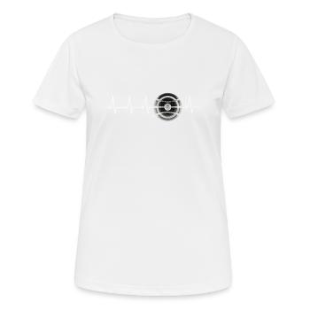 Subwoofer Heartbeat, salut-fi pour les gens avec des basses - T-shirt respirant Femme - blanc - Devant - AI Model Female 172 dark (172cm)
